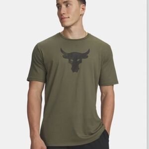 Under Armour Project Rock Payoff Graphic T-Shirt Expedition Green Size Medium